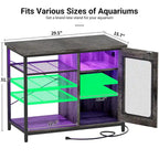 20-29 Gallonen Aquarienunterschrank mit Steckdosen & LED-Beleuchtung