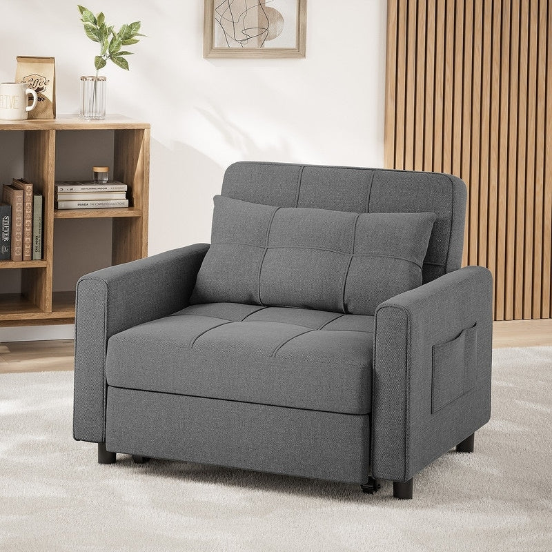 3-in-1 verstellbares Schlafsofa, ausziehbares Sesselsofa, umwandelbares Klappbett für das Wohnzimmer