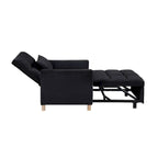 3-in-1 Schlafsofa Loungesessel, Schwarz