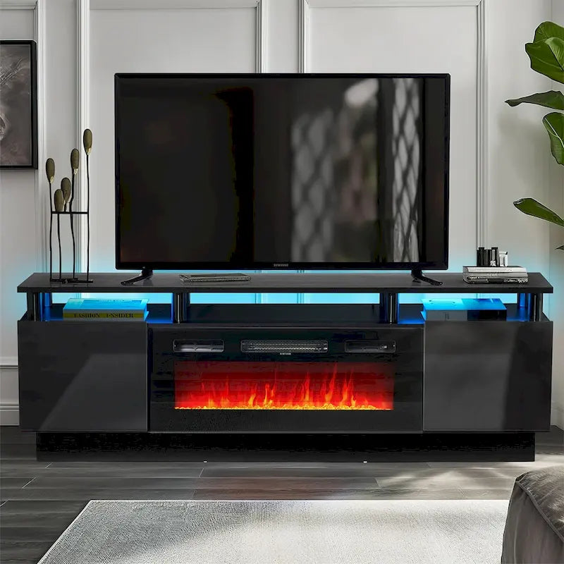 70  TV-Ständer mit Elektrokamin, 36  Elektrokamin