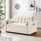 3-in-1 Schlafsofa aus Samt mit Ausziehbett und verstellbarer Rückenlehne