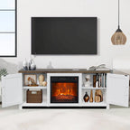 58 Farmhouse elektrische Kamin-TV-Ständer Konsolentisch für Fernseher bis zu 65 Zoll